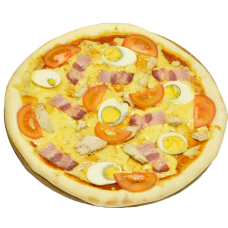 Пицца с беконом и яйцом